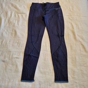 Patagonia women's size Small blue ankle leggings back zippered pocket VGUC